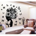 Charming Floral Fairy Wall Sticker